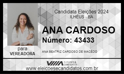 Candidato ANA CARDOSO 2024 - ILHÉUS - Eleições