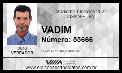 Candidato VADIM 2024 - JUSSIAPE - Eleições