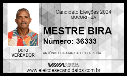 Candidato MESTRE BIRA 2024 - MUCURI - Eleições