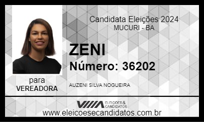 Candidato ZENI 2024 - MUCURI - Eleições