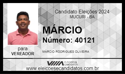 Candidato MÁRCIO 2024 - MUCURI - Eleições