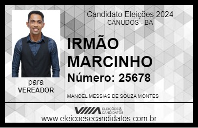 Candidato IRMÃO MARCINHO 2024 - CANUDOS - Eleições