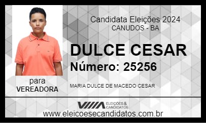 Candidato DULCE CESAR 2024 - CANUDOS - Eleições