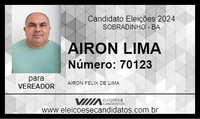 Candidato AIRON LIMA 2024 - SOBRADINHO - Eleições