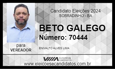 Candidato BETO GALEGO 2024 - SOBRADINHO - Eleições