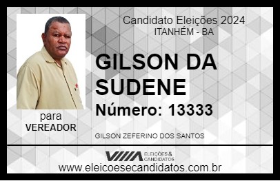 Candidato GILSON GUARDA 2024 - ITANHÉM - Eleições