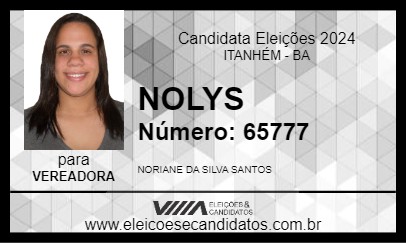 Candidato NOLYS 2024 - ITANHÉM - Eleições