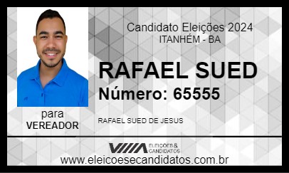 Candidato RAFAEL SUED 2024 - ITANHÉM - Eleições