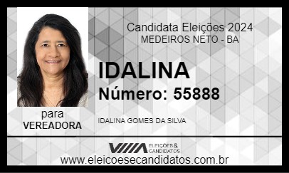 Candidato IDALINA 2024 - MEDEIROS NETO - Eleições