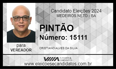 Candidato PINTÃO 2024 - MEDEIROS NETO - Eleições