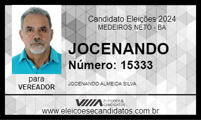 Candidato JOCENANDO 2024 - MEDEIROS NETO - Eleições