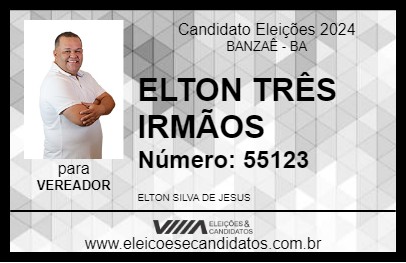 Candidato ELTON TRÊS IRMÃOS 2024 - BANZAÊ - Eleições