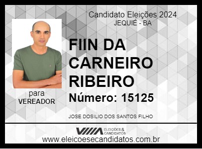 Candidato FIIN DA CARNEIRO RIBEIRO 2024 - JEQUIÉ - Eleições