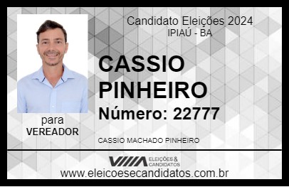 Candidato CASSIO PINHEIRO 2024 - IPIAÚ - Eleições