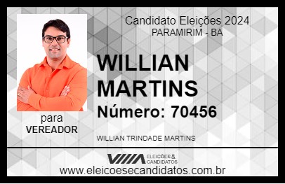 Candidato WILLIAN MARTINS 2024 - PARAMIRIM - Eleições