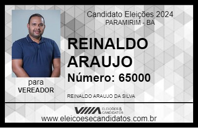 Candidato REINALDO ARAUJO 2024 - PARAMIRIM - Eleições