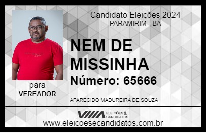 Candidato NEM DE MISSINHA 2024 - PARAMIRIM - Eleições