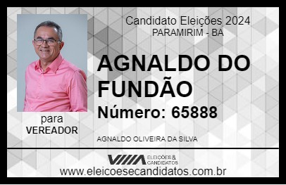 Candidato AGNALDO DO FUNDÃO 2024 - PARAMIRIM - Eleições