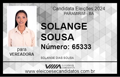 Candidato SOLANGE SOUSA 2024 - PARAMIRIM - Eleições