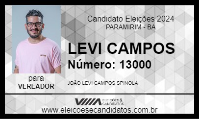 Candidato LEVI CAMPOS 2024 - PARAMIRIM - Eleições