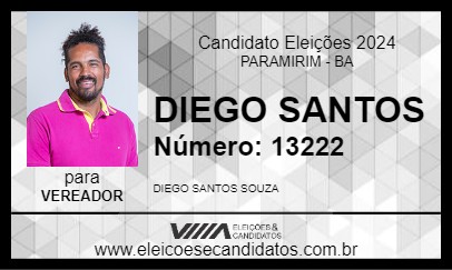 Candidato DIEGO SANTOS 2024 - PARAMIRIM - Eleições