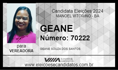 Candidato GEANE 2024 - MANOEL VITORINO - Eleições