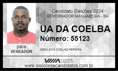 Candidato UA DA COELBA 2024 - GOVERNADOR MANGABEIRA - Eleições