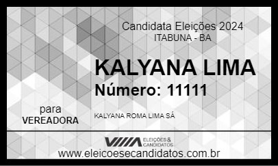 Candidato KALYANA LIMA 2024 - ITABUNA - Eleições