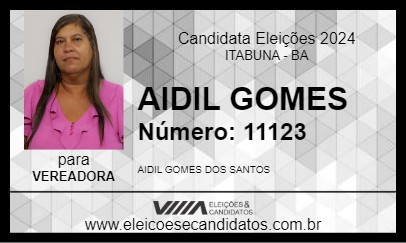 Candidato AIDIL GOMES 2024 - ITABUNA - Eleições