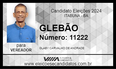 Candidato GLEBÃO 2024 - ITABUNA - Eleições