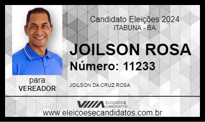 Candidato JOILSON ROSA 2024 - ITABUNA - Eleições