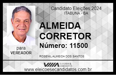 Candidato ALMEIDA CORRETOR 2024 - ITABUNA - Eleições