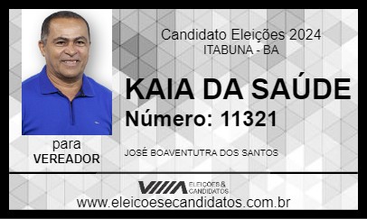 Candidato KAIA DA SAÚDE 2024 - ITABUNA - Eleições