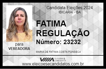 Candidato FÁTIMA FONSECA 2024 - IBICARAÍ - Eleições