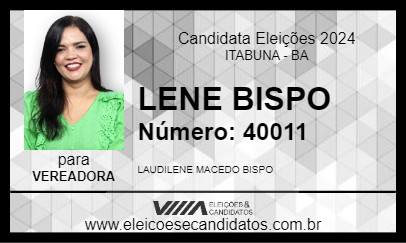 Candidato LENE BISPO 2024 - ITABUNA - Eleições