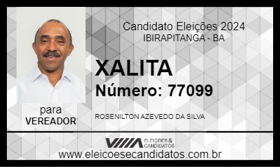 Candidato XALITA 2024 - IBIRAPITANGA - Eleições