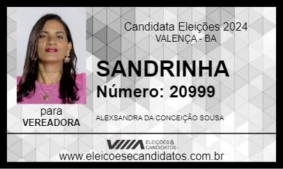 Candidato SANDRINHA 2024 - VALENÇA - Eleições