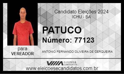 Candidato PATUCO 2024 - ICHU - Eleições