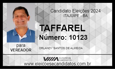 Candidato TAFFAREL 2024 - ITAJUÍPE - Eleições