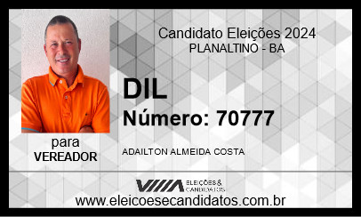 Candidato DIL 2024 - PLANALTINO - Eleições