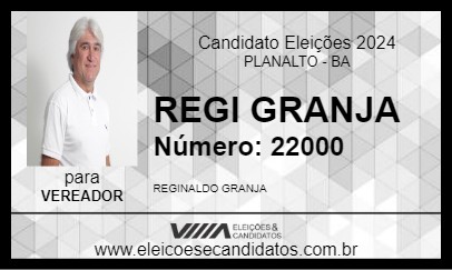 Candidato REGIS GRANJA 2024 - PLANALTO - Eleições