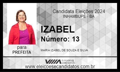 Candidato IZABEL 2024 - INHAMBUPE - Eleições