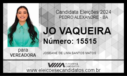 Candidato JO VAQUEIRA 2024 - PEDRO ALEXANDRE - Eleições