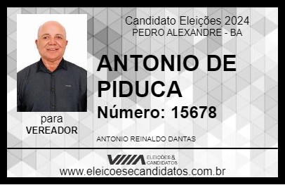 Candidato ANTONIO DE PIDUCA 2024 - PEDRO ALEXANDRE - Eleições