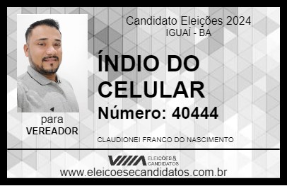 Candidato ÍNDIO DO CELULAR 2024 - IGUAÍ - Eleições