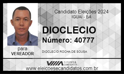 Candidato DIOCLECIO 2024 - IGUAÍ - Eleições