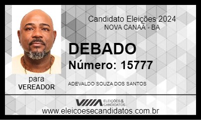 Candidato DEBADO 2024 - NOVA CANAÃ - Eleições