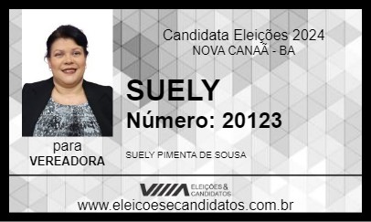 Candidato SUELY 2024 - NOVA CANAÃ - Eleições