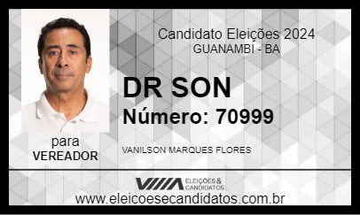 Candidato DR SON 2024 - GUANAMBI - Eleições