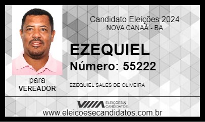 Candidato EZEQUIEL 2024 - NOVA CANAÃ - Eleições